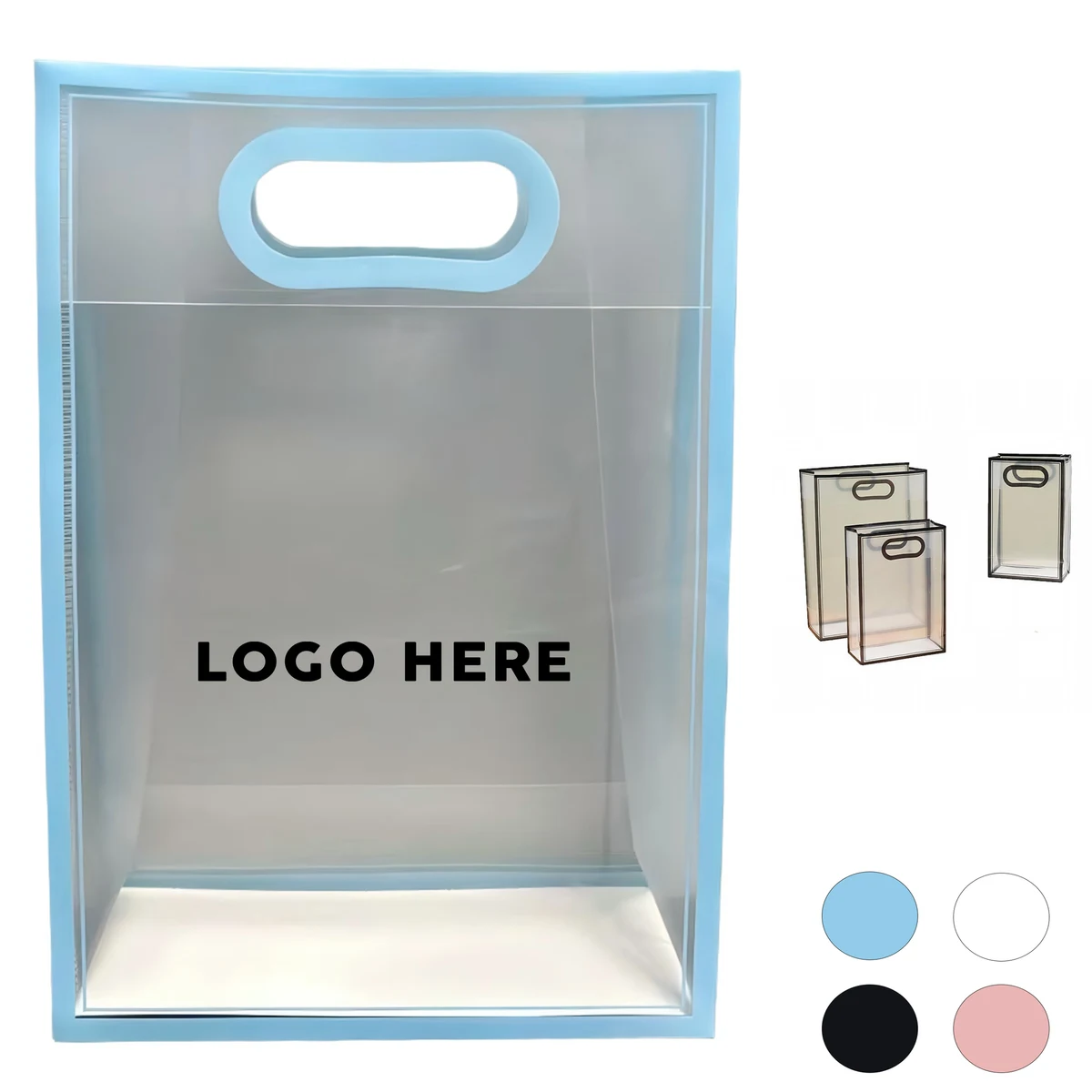 Clear Polypropylene Die Cut Handle Shopping Pouch 1
