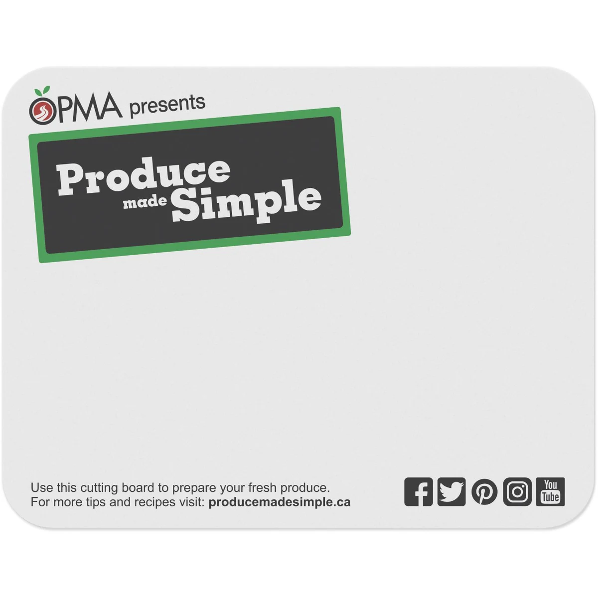 Flexible Cutting Board on FDA approved .045 clear plastic (11.5" x 14.75") Sub-Surface Full Colour 1
