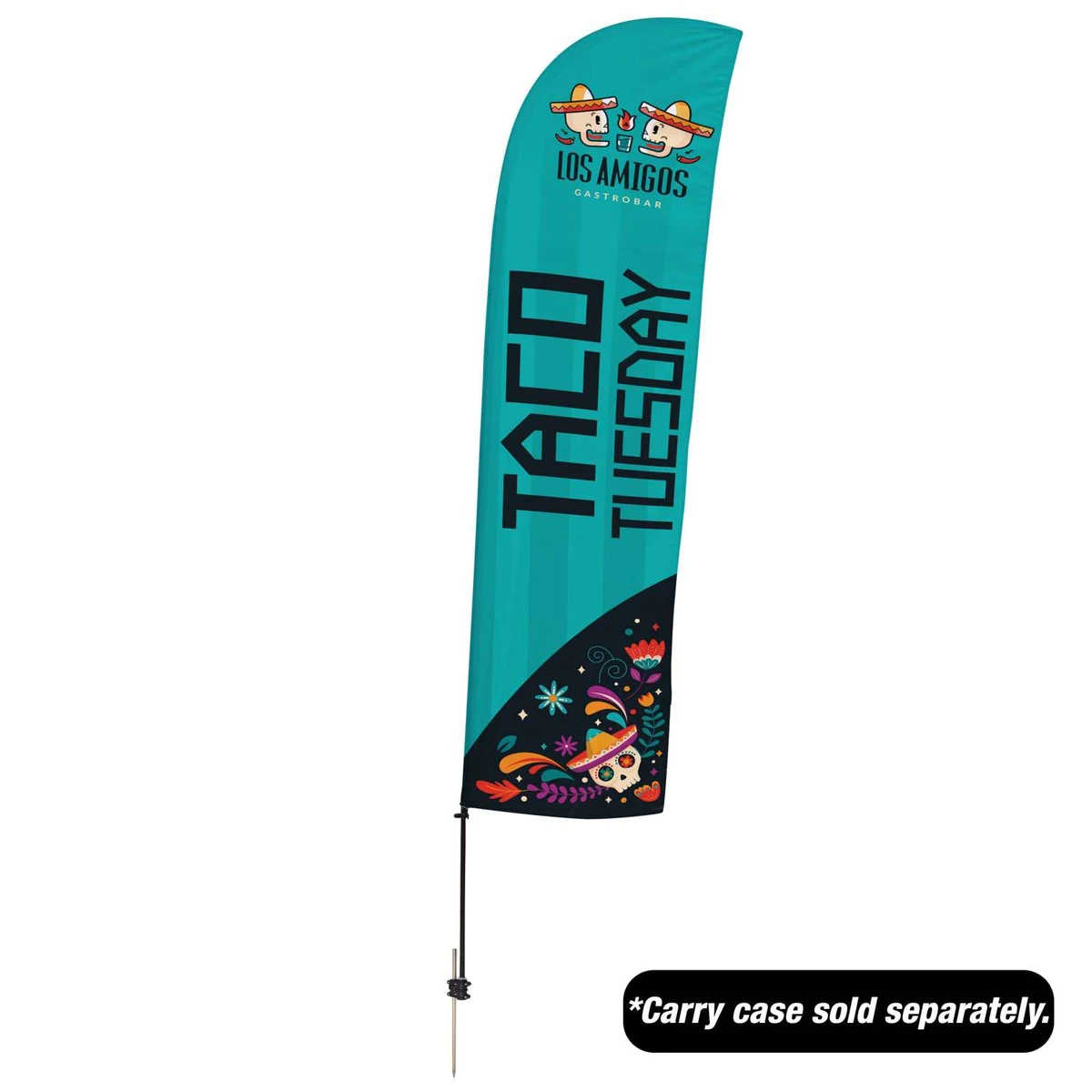 15' Value Blade Sail Sign Kit (Single-Sided with Spike Base) 1