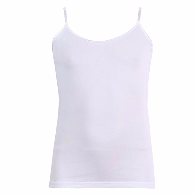 Girls' Cotton Camisoles - Small-Large White