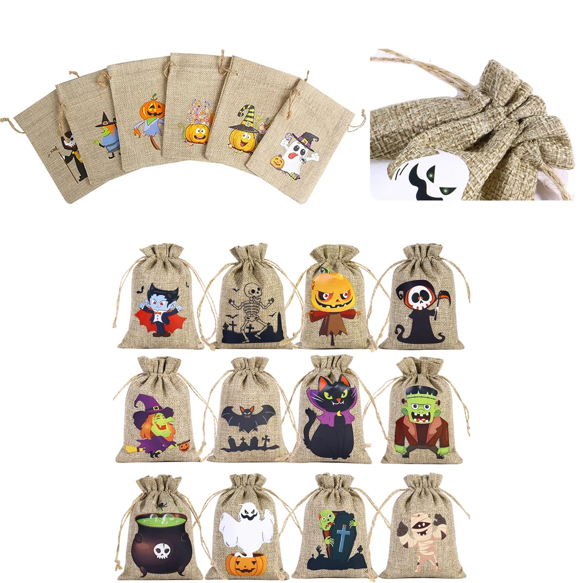 Jewelry Gift Bag with Drawstring in Linen 1