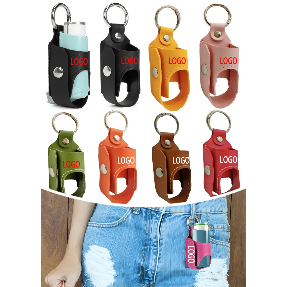 Inhaler Keychain Holder with Protective Case 1