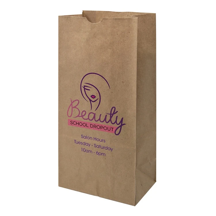 Full Color 1-Sided SOS Kraft Paper Bags (6.25" x 12.5" x 3.8125") 1
