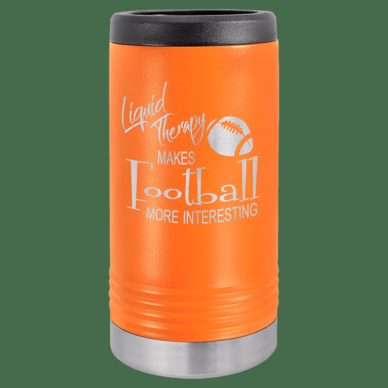 Orange Laser Engraved Polar Camel Slim Beverage Holder
