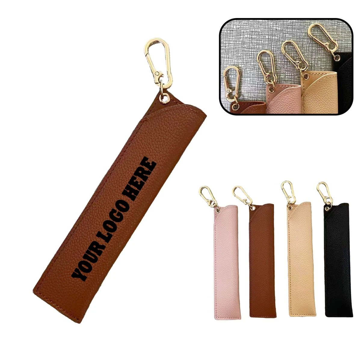 Lychee Leather Pen Pouch 1
