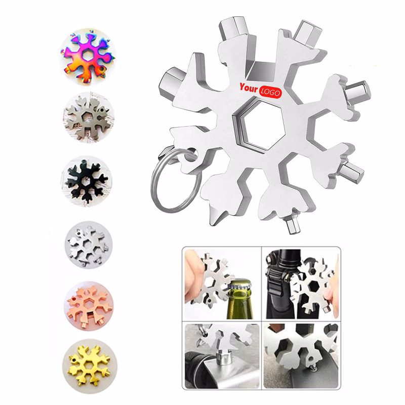 18-in-1 Snowflake Multi-Tool Screwdriver Keychain MOQ 10