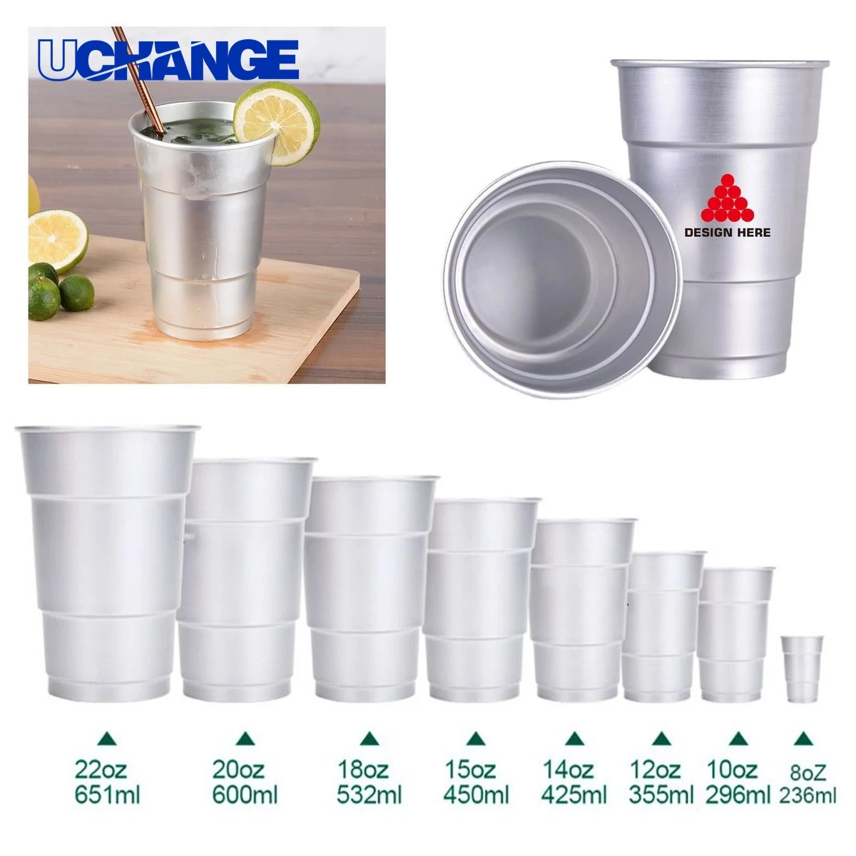 Full Color Aluminum Cup Container (16OZ) 1