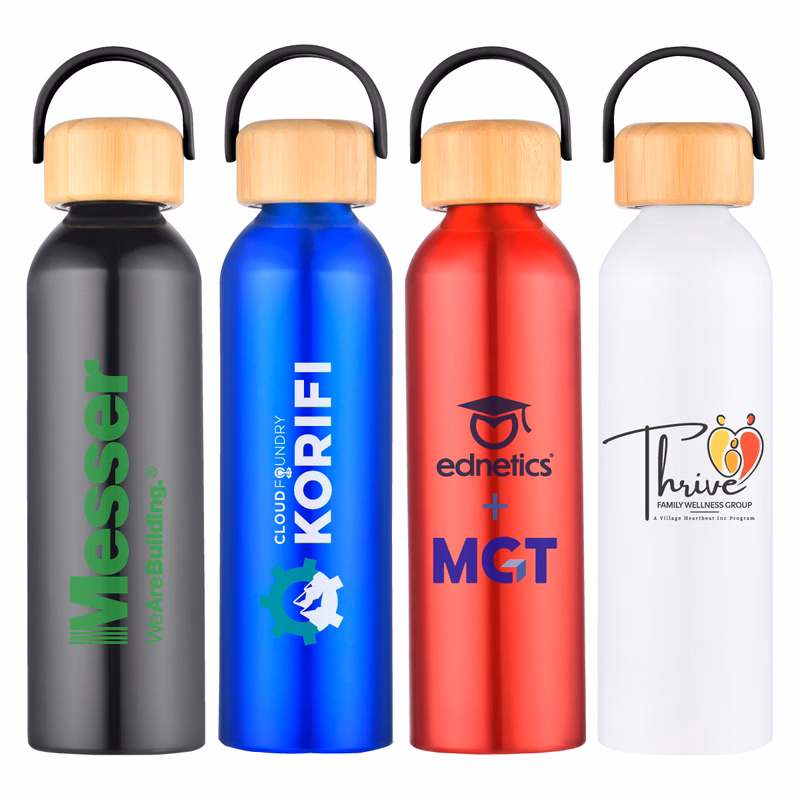 Volker 24 oz. Aluminum Bottle w/Bamboo Lid