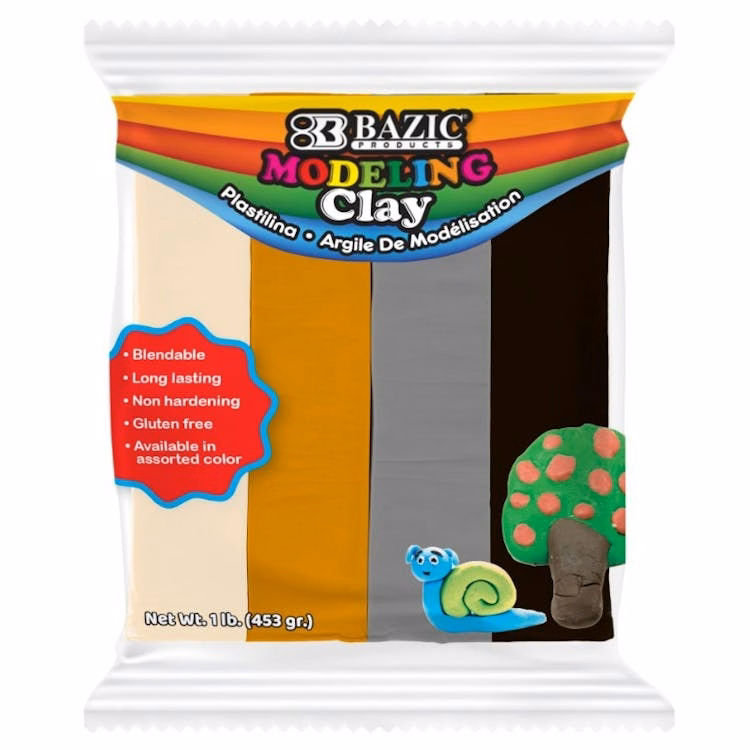 Modeling Clay - 1 lb. 4 Natural/ Earth Colors