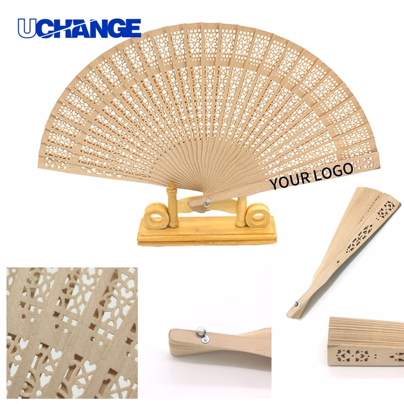 Wooden Hollow Folding Fan