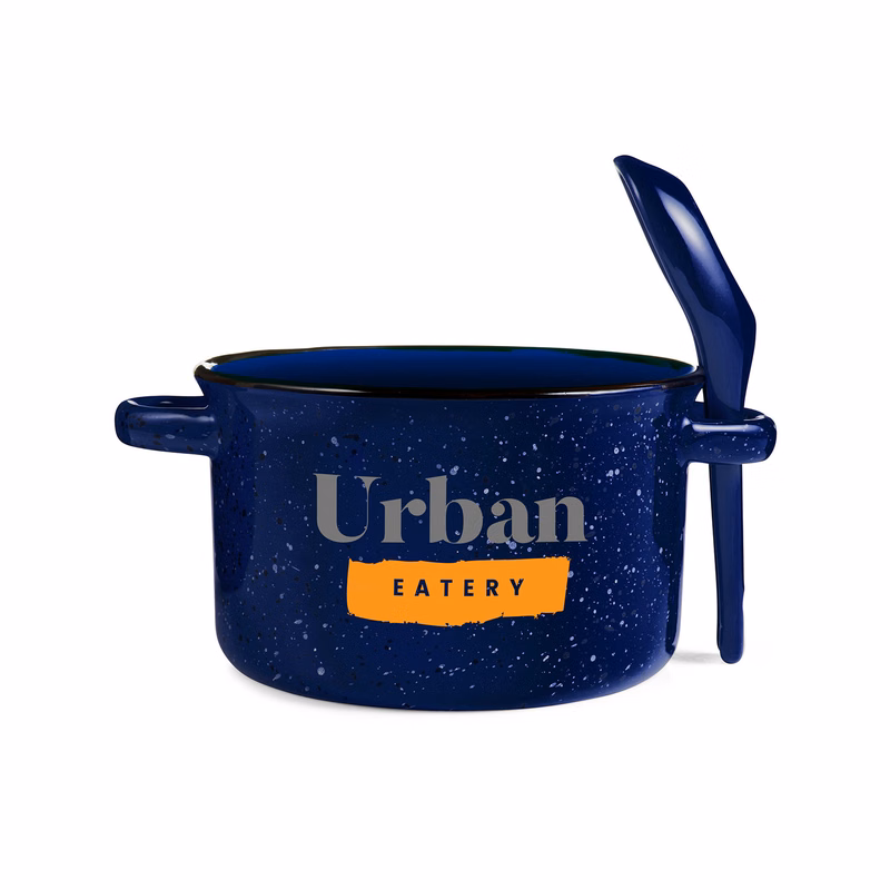 Campfire 20 oz Ceramic Soup Bowl With Spoon