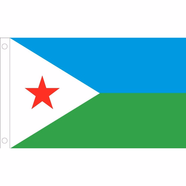 Djibouti Flag - 5' x 8' - Nylon