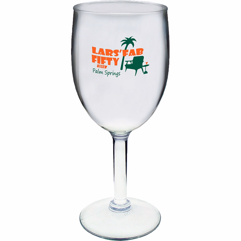 8oz Plastic Rounded Wine Glass