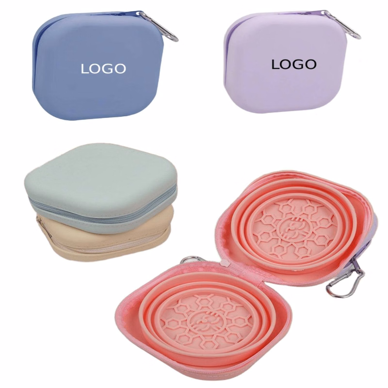 Silicone Collapsible Dog Double Bowl