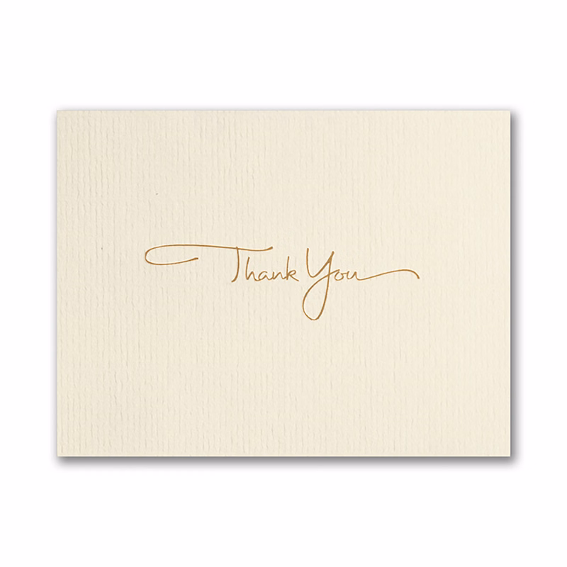 Golden Thank You Card