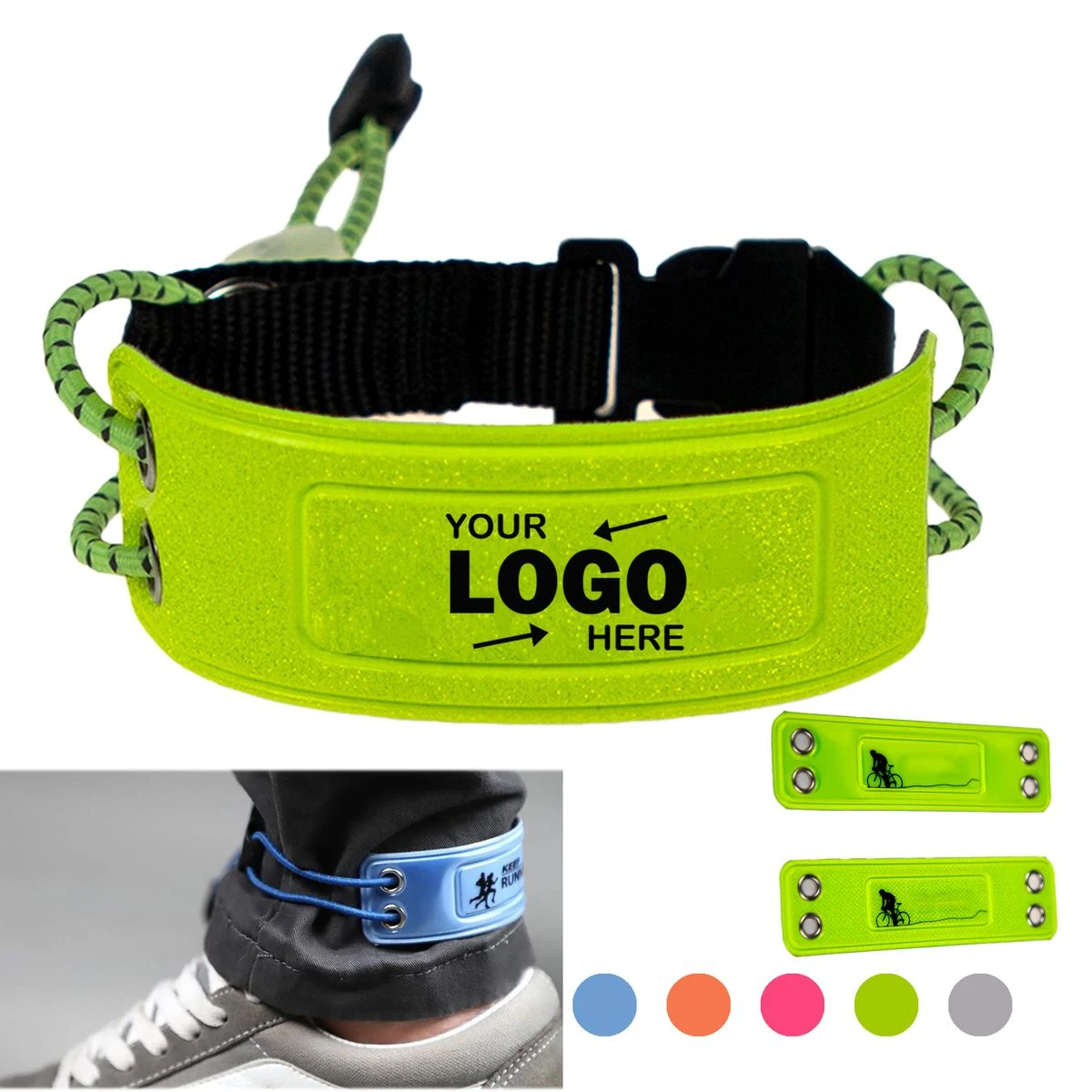 PVC Material Sports Cycling Reflective Safety Wristband 1