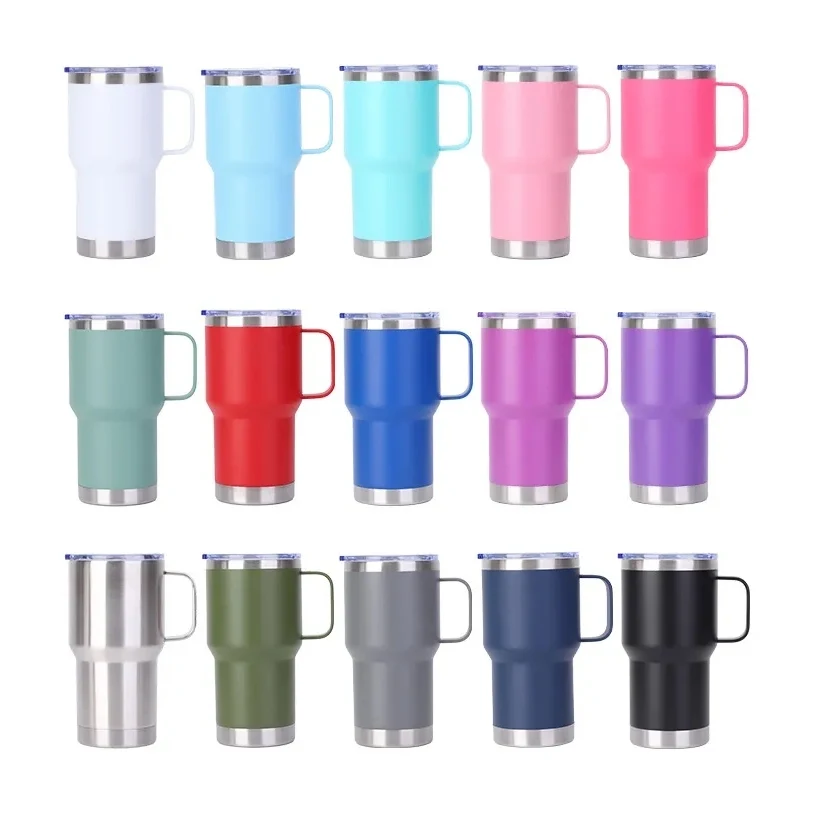 20 oz. Tapered SS Tumbler w/Metal Handle 1