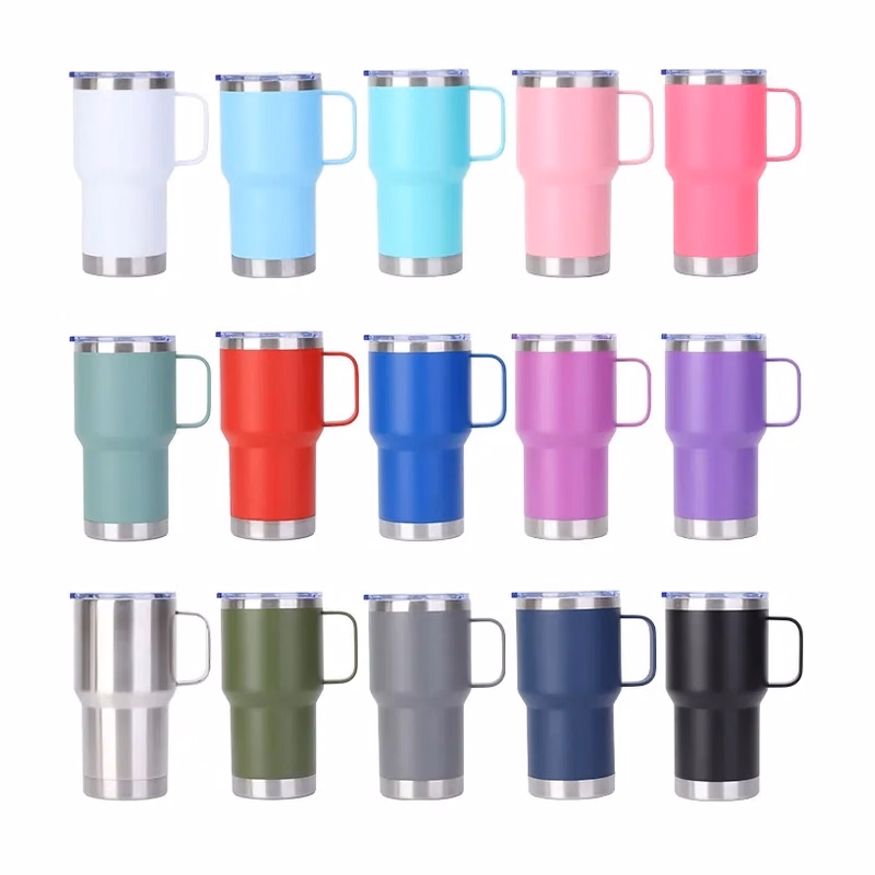20 oz. Tapered SS Tumbler w/Metal Handle