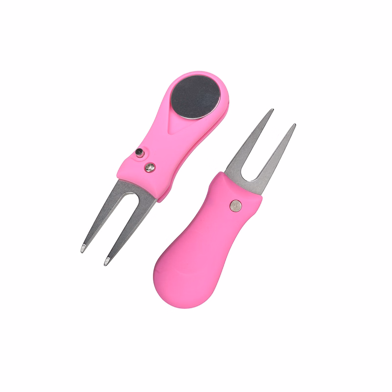 Foldable Golf Divot Tool With Magnetic Ball Marker 2.8"