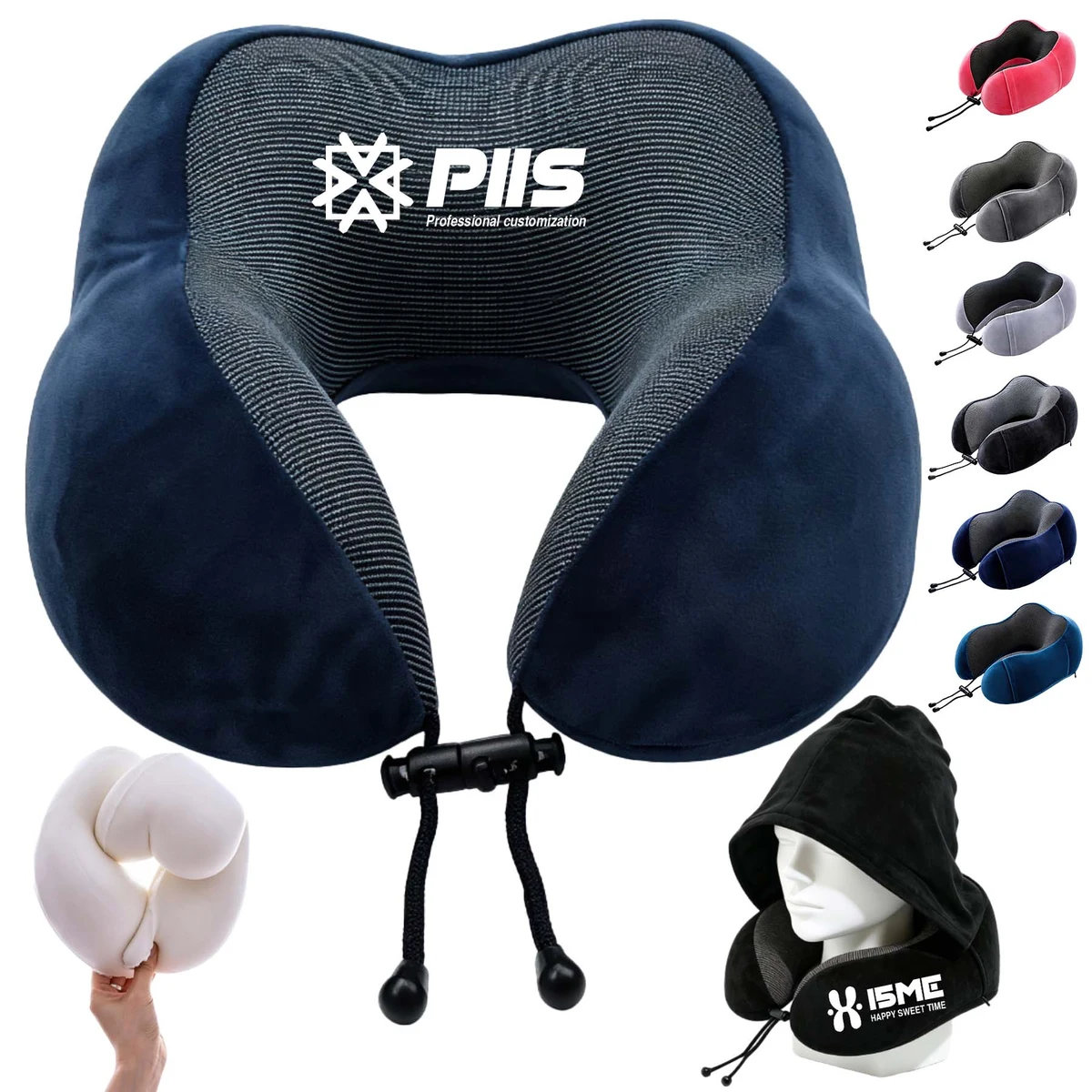 Memory Foam Neck Pillow, Sleeping, Airplane, Car, Office 1