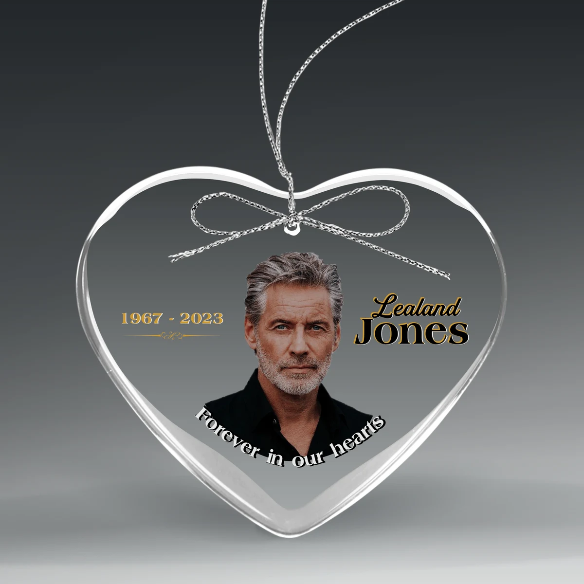 2 1/2" Crystal Heart Ornament 1