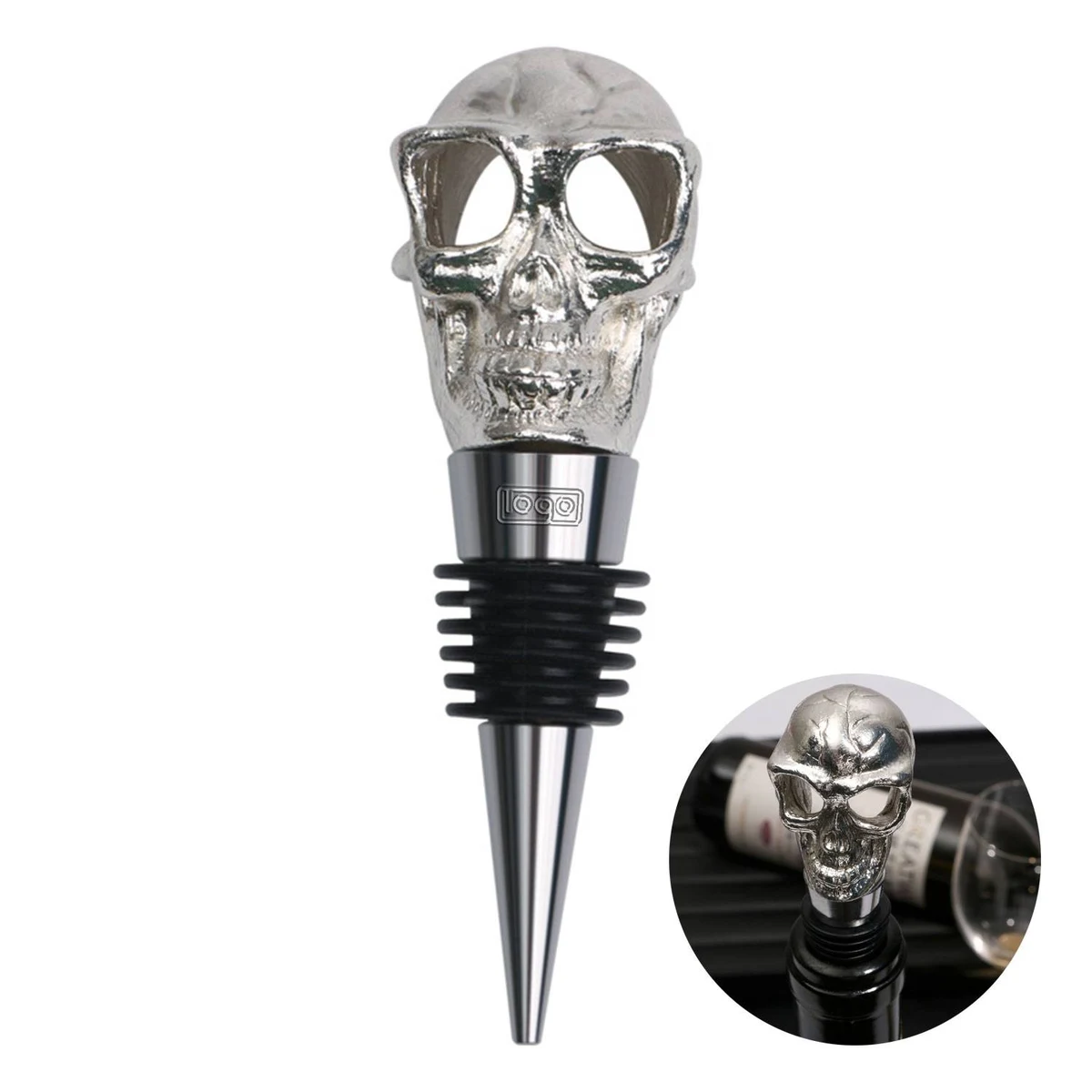 Halloween Skull Wine Bottles Metal Stopper 1