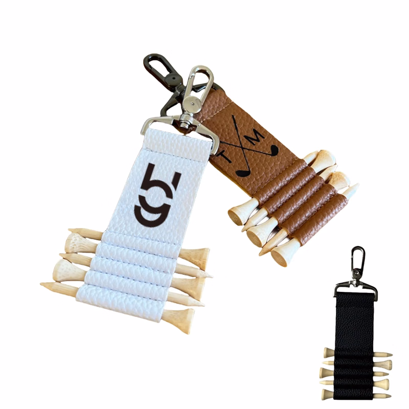 Leather Case Golf Tee Holder