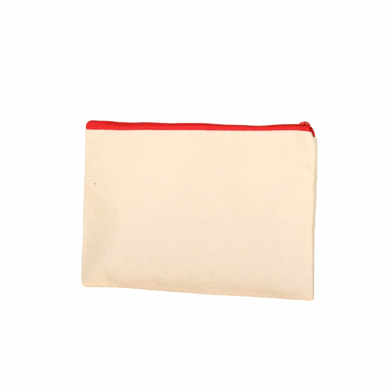 Canvas Cosmetic Bag Pen Case 7.9" x 5.5"