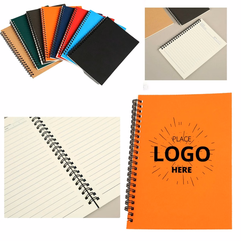 Custom Gold Foil Logo A5 Spiral Notebook