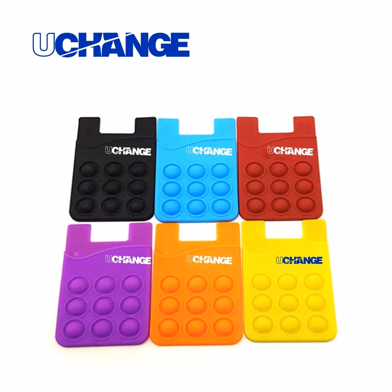 Silicone Bubble Pop Phone Wallet Adhesive Card Holder