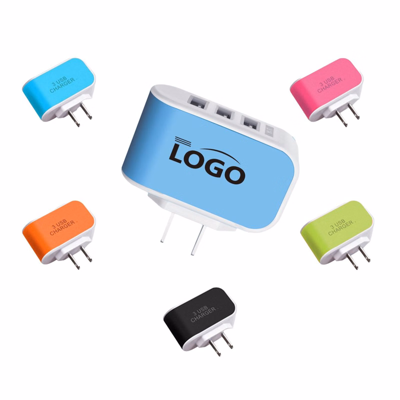 Colored 3-USB Phone Charger