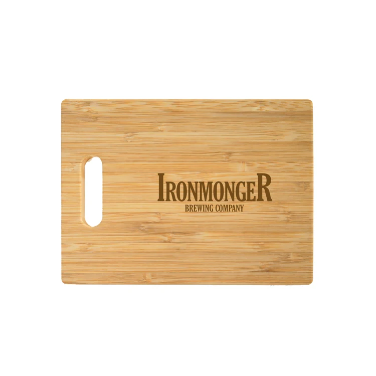 12" Rectangle Bamboo Cutting Board with Handle 1