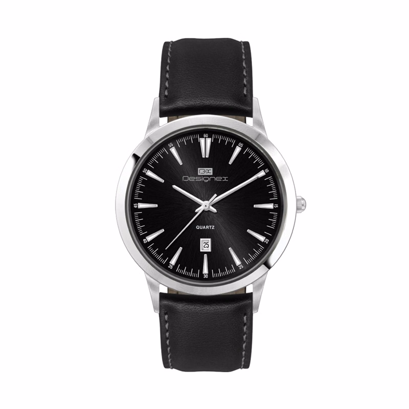 43MM SS  SILVER CASE, 3-HAND MVT, DTE