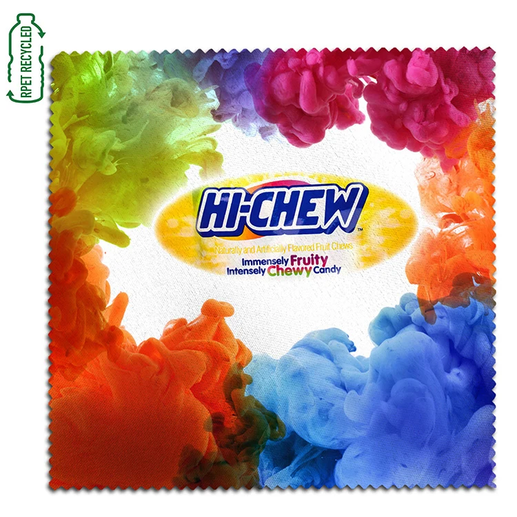 "CLEANSCREEN FULL COLOR XL" - 8" X 8" Full Color Sublimation Recycled RPET Polyester Microfiber Clea 1