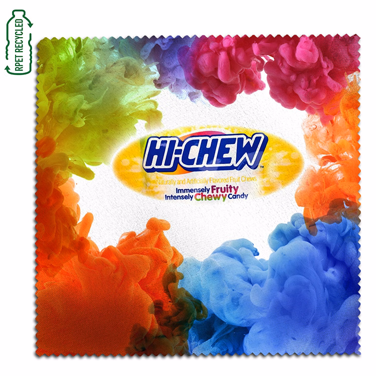 "CLEANSCREEN FULL COLOR XL" - 8" X 8" Full Color Sublimation Recycled RPET Polyester Microfiber Clea