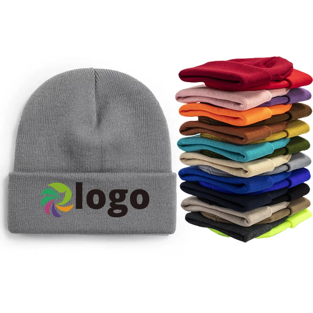 Acrylic Beanie Knit Hat MOQ 50pcs 1