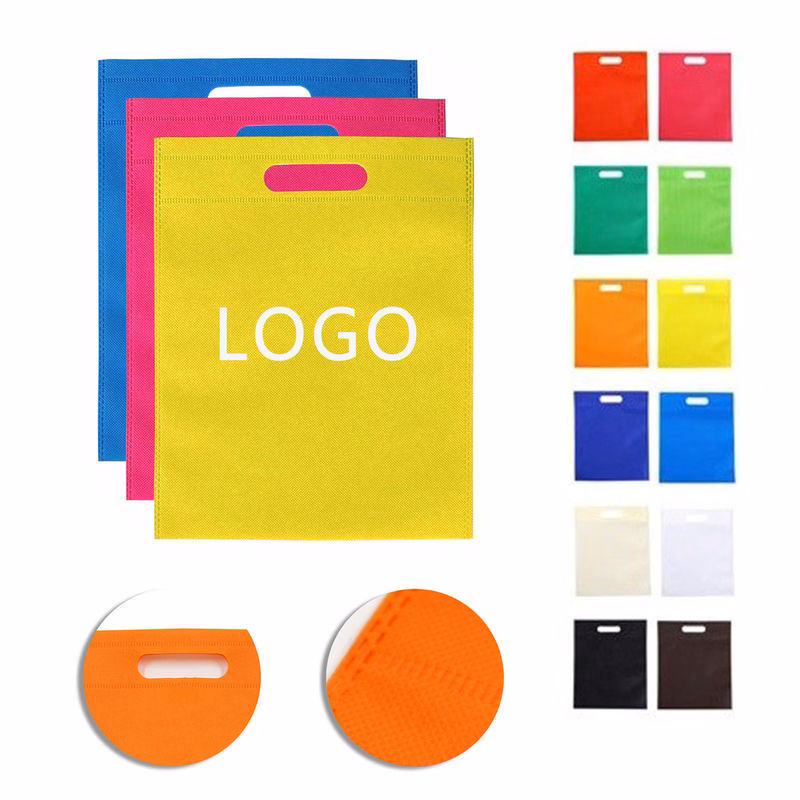 Non-Woven Heat Seal Tote Bag Eco-Friendly Flat Handbag
