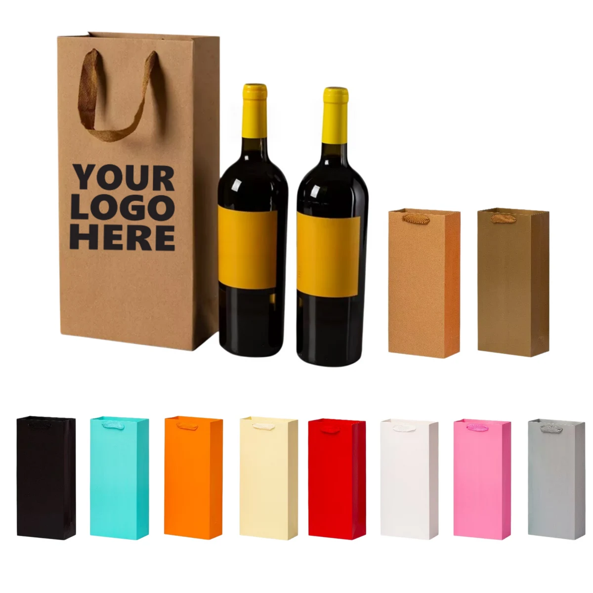 Dual-Bottle Wine Handheld Gift Bags 1