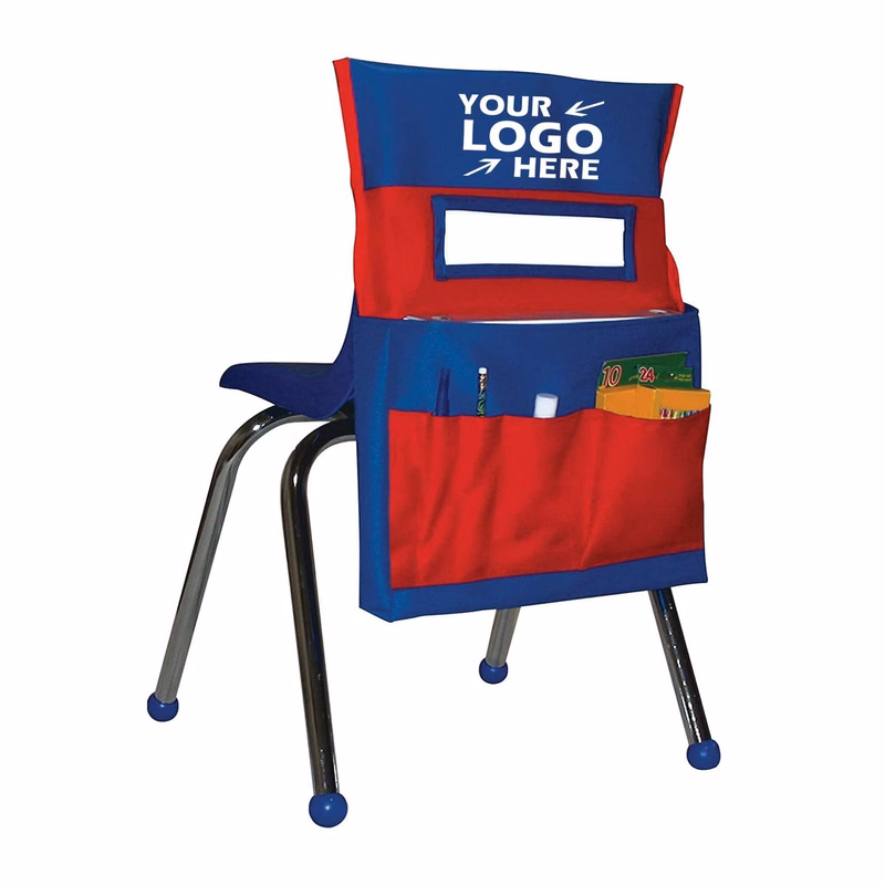 Classroom Chair Organizer with Multiple Pockets & Name Tag