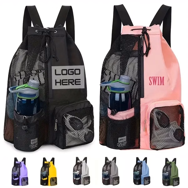 Backpack with Wet Pocket Drawstring for Work, School and Travel