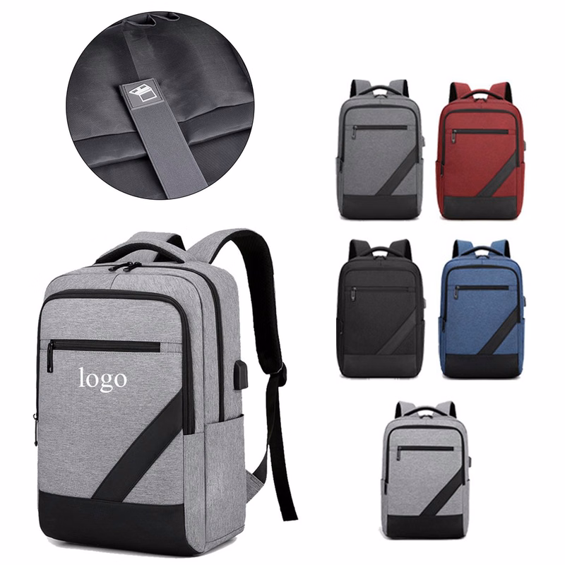 Color Block Large-Capacity Student Laptop Backpack