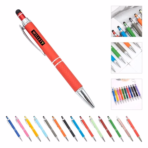 Custom Metal Retractable Ballpoint Pen with Chrome Accents — Professional Writing Giveaway