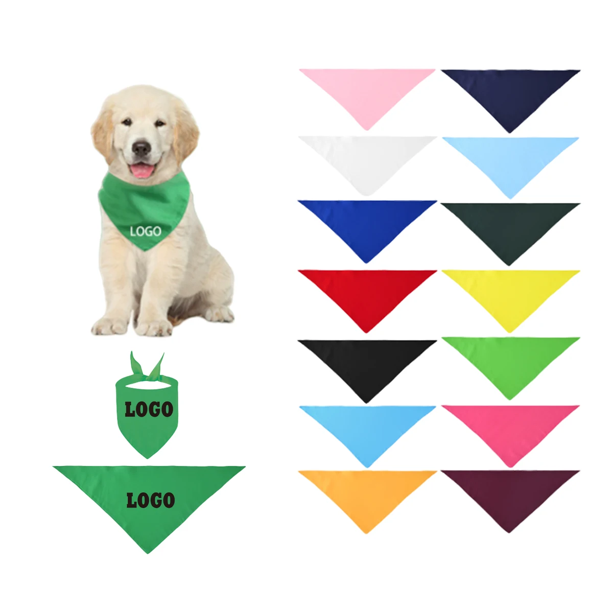 Triangle Washable Bibs Scarfs Bandana For Pet MOQ20 1