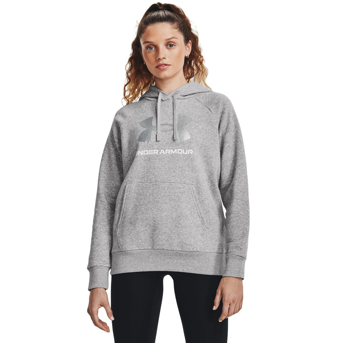 UA Rival Fleece Glitter Big Logo Women's Hoodie, custom hoodie or sweatshirt with logo imprint 1
