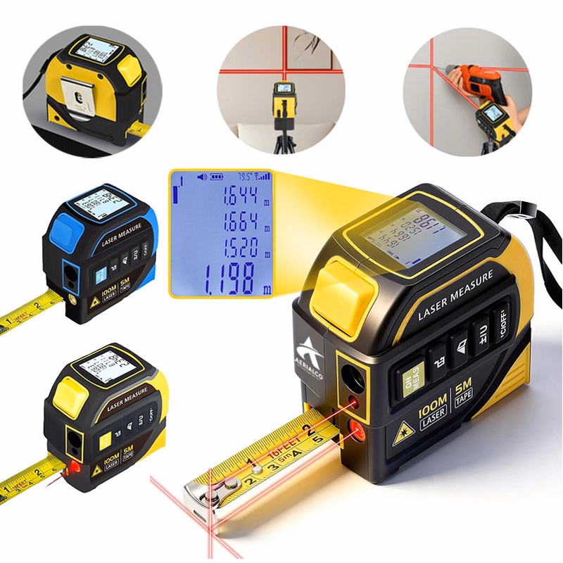328' AutoLock 3-in-1 Laser Measuring Tape