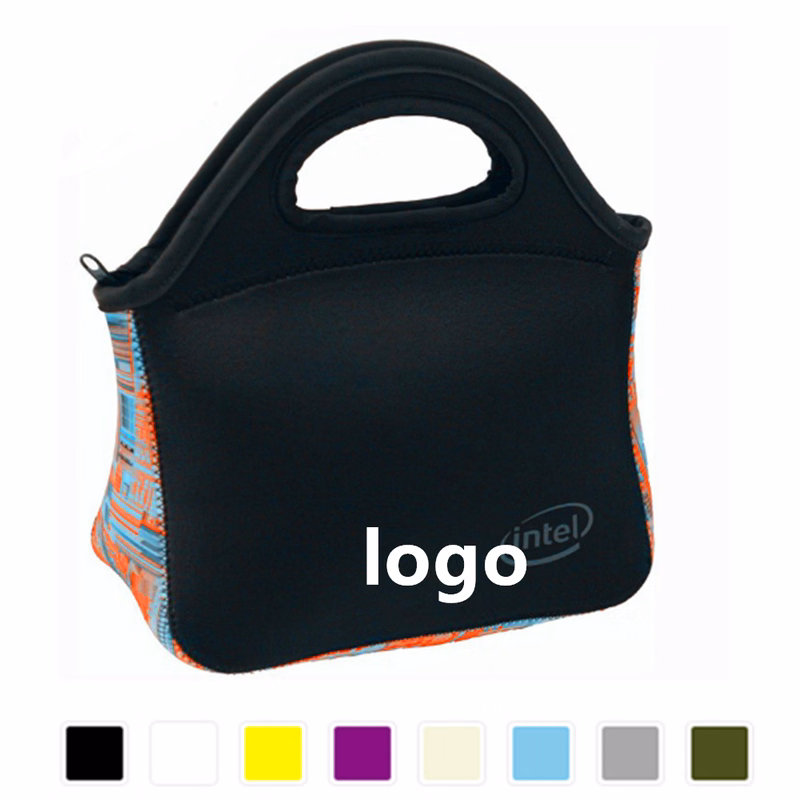 Zippered Neoprene Lunch Tote With Handle