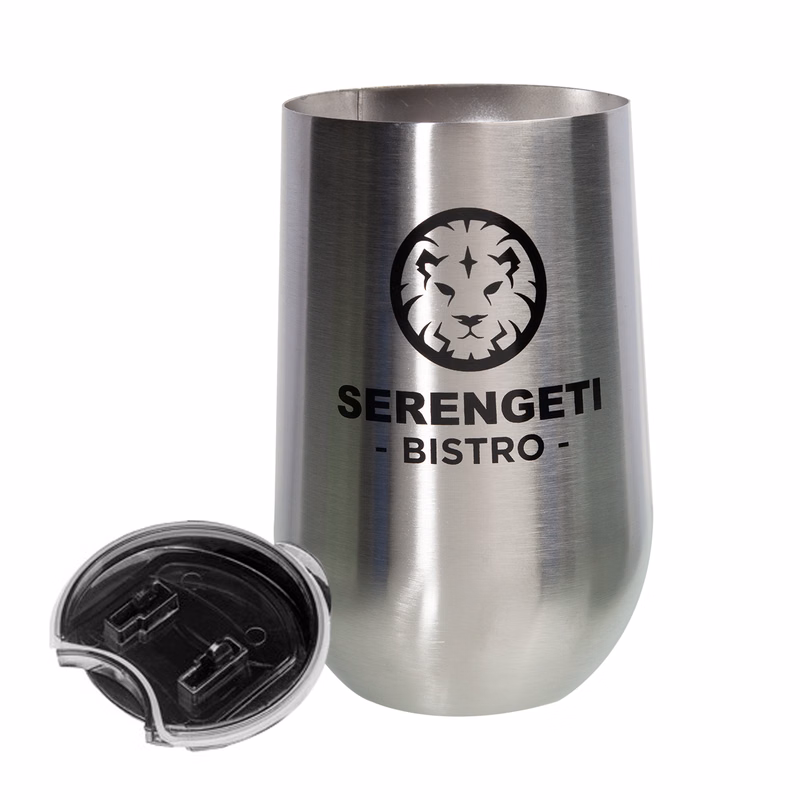 14 oz. Buzzed Stainless Steel Coffee Mug (1 Color Imprint)