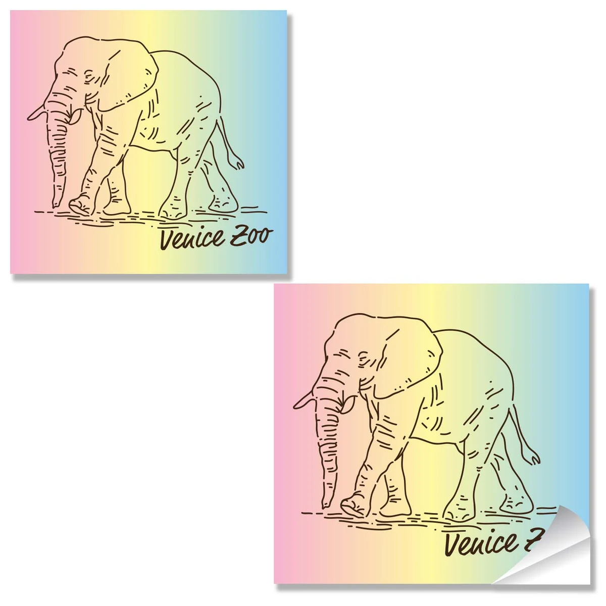 4" Square Foil Sticker 1