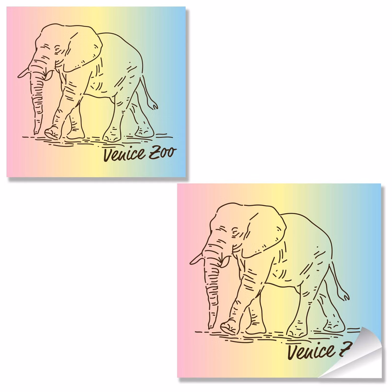 4" Square Foil Sticker