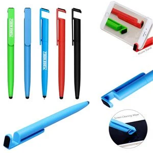 Phone Stand Stylus Pen With Cleaning Wiper 1
